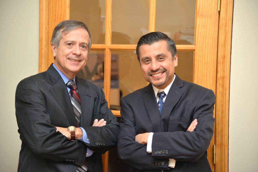 Alumni business partners Julio Rodriguez and Enrique Lopez.