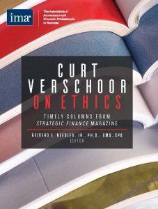 “Curt Verschoor on Ethics” book cover