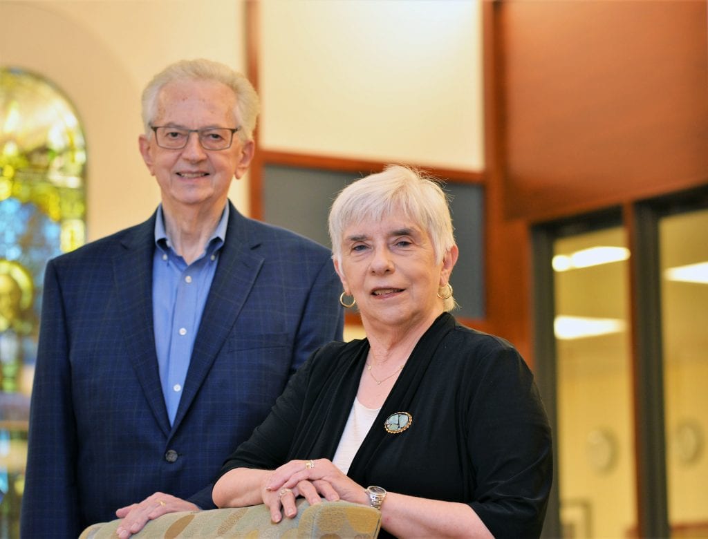 Faculty members Harold Welsch and Helen LaVan