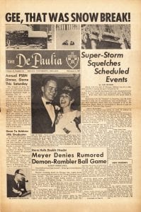 Front page of the DePaulia