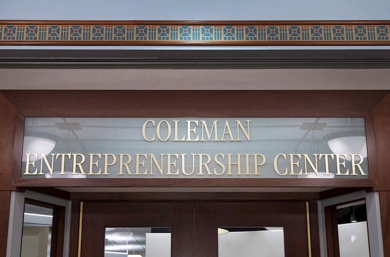 Coleman Entrepreneurship Center sign