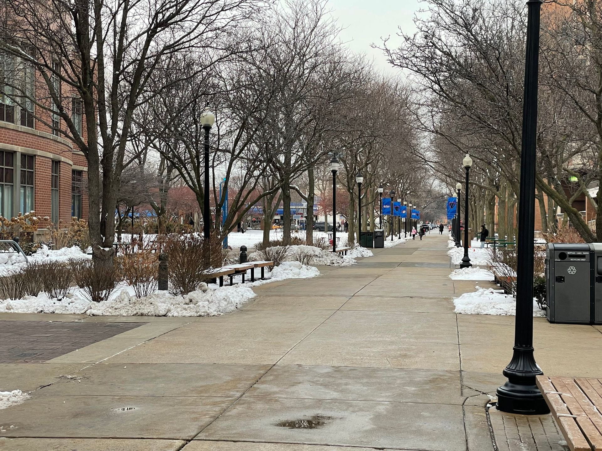 A photo of the DePaul University quad on DePaul University’s Lincoln Park Campus.