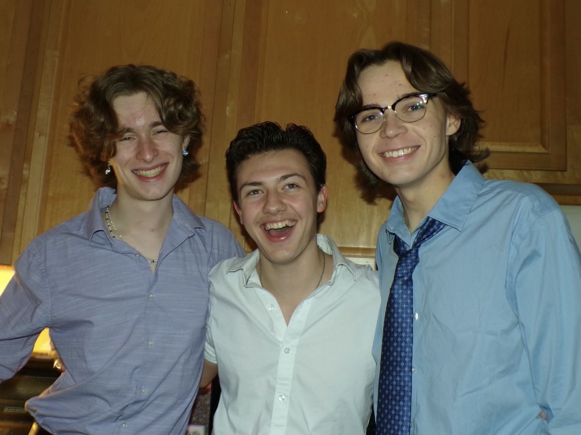 A photo of DePaul University student Jeff and two of his friends.