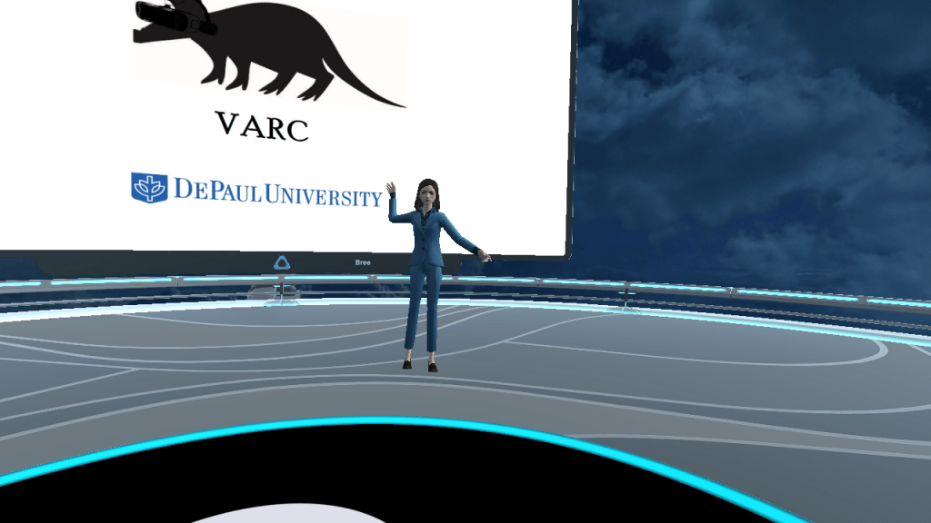 Bree Avatar in front of VARC logo