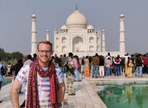 Matt Krause in front of the Taj Mahal