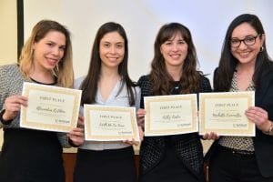 The winning team at the KMG Case Competition